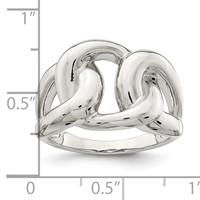Sterling Silver Linked Knot Ring view 5