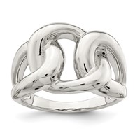 Sterling Silver Linked Knot Ring view 1