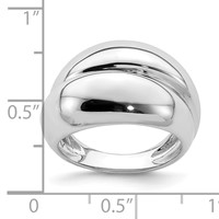 Sterling Silver Rhodium Plated Ring view 5