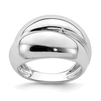 Sterling Silver Rhodium Plated Ring view 1