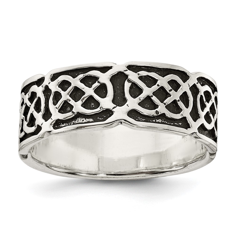 Sterling Silver Antiqued Celtic Ring