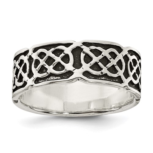 Sterling Silver Antiqued Celtic Ring
