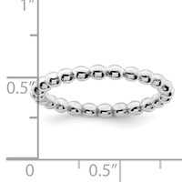 Sterling Silver Rhodium Plated Ring view 5