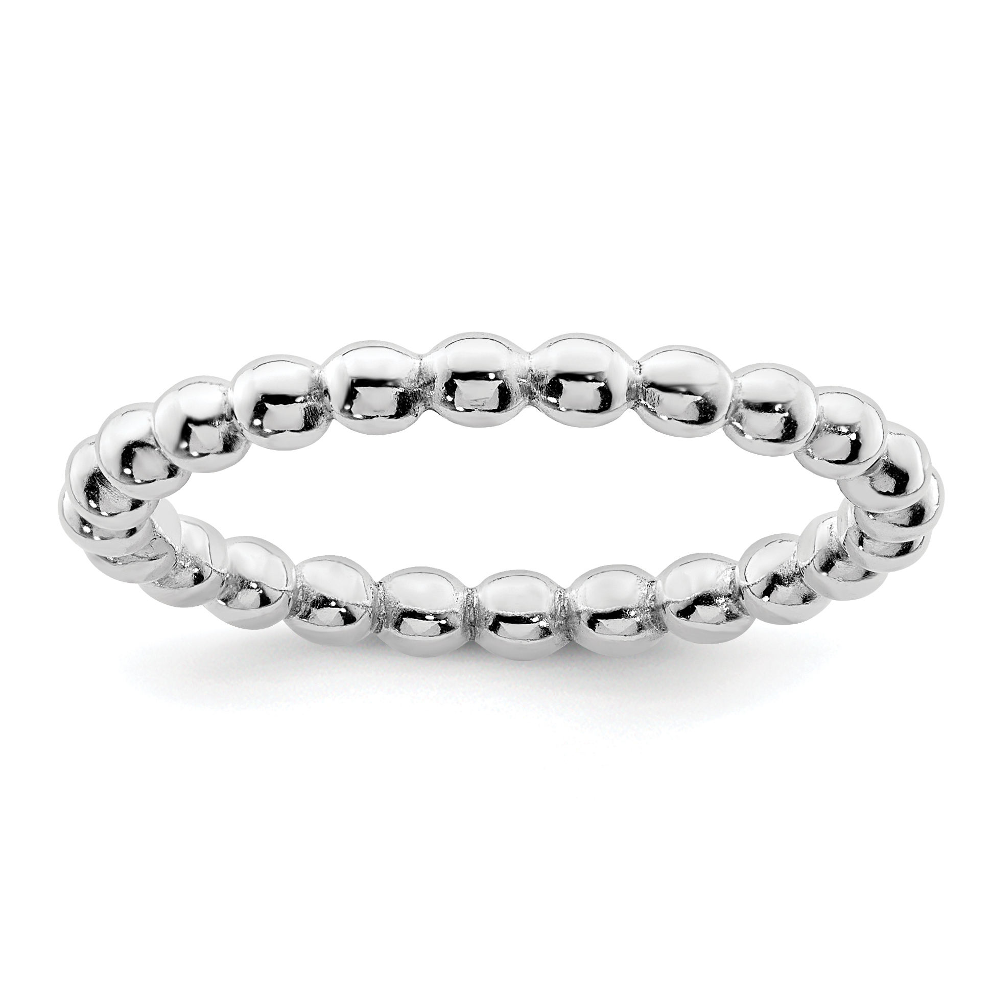 Sterling Silver Rhodium Plated Ring (QR6913-6)