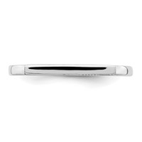 Sterling Silver Rhodium-plated Polished Bar Ring view 4