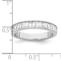 Sterling Silver Rhodium Plated CZ Ring view 5