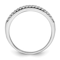 Sterling Silver Rhodium-Plated CZ Ring view 2