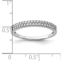 Sterling Silver Rhodium-Plated CZ Ring view 3