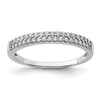 Sterling Silver Rhodium-Plated CZ Ring view 1