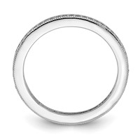 Sterling Silver Rhodium-plated Polished CZ Eternity Band view 2
