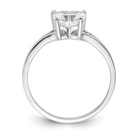 Sterling Silver Rhodium-plated CZ Butterfly Ring view 2