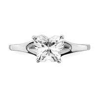 Sterling Silver Rhodium-plated CZ Butterfly Ring view 4