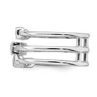 Sterling Silver Rhodium Plated CZ Ring view 3