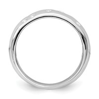 Sterling Silver Rhodium Plated CZ Ring view 2