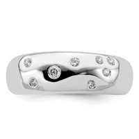 Sterling Silver Rhodium Plated CZ Ring view 4