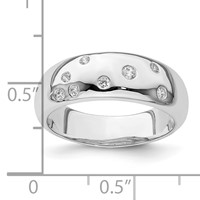 Sterling Silver Rhodium Plated CZ Ring view 5