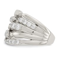 Sterling Silver CZ Fancy Band view 3
