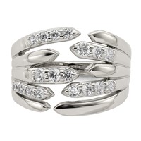 Sterling Silver CZ Fancy Band view 4