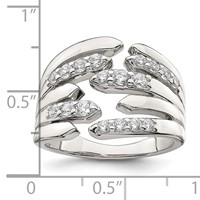 Sterling Silver CZ Fancy Band view 5