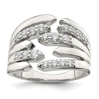 Sterling Silver CZ Fancy Band view 1