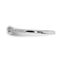 Sterling Silver Rhodium-plated CZ Infinity Ring view 4