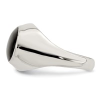 Sterling Silver Polished Black Onyx Ring view 4