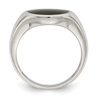 Sterling Silver Onyx Inlay Ring view 2