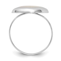 Sterling Silver Rhodium-plated Moon Mother of Pearl Ring view 2