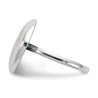 Sterling Silver Rhodium-plated Moon Mother of Pearl Ring view 3