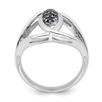 Sterling Silver Rhod-plat Iolite Ring view 2