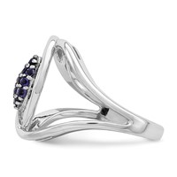 Sterling Silver Rhod-plat Iolite Ring view 3
