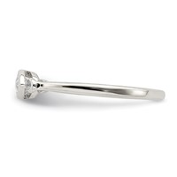 Sterling Silver Rhodium-plated Polished White Topaz Ring view 4