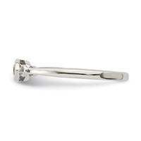 Sterling Silver Rhodium-plated Polished Citrine and White Topaz Ring view 4