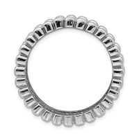 Sterling Silver Rhodium Plated CZ Ring view 2