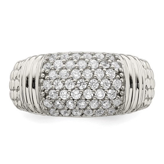 Sterling Silver CZ Band
