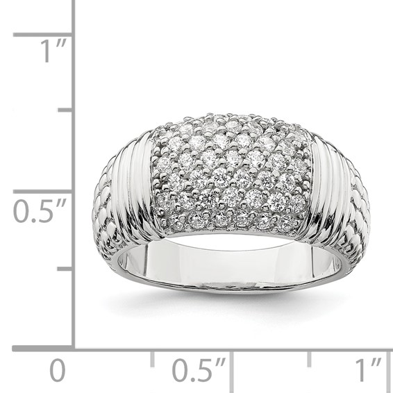 Sterling Silver CZ Band