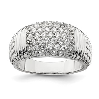 Sterling Silver CZ Band