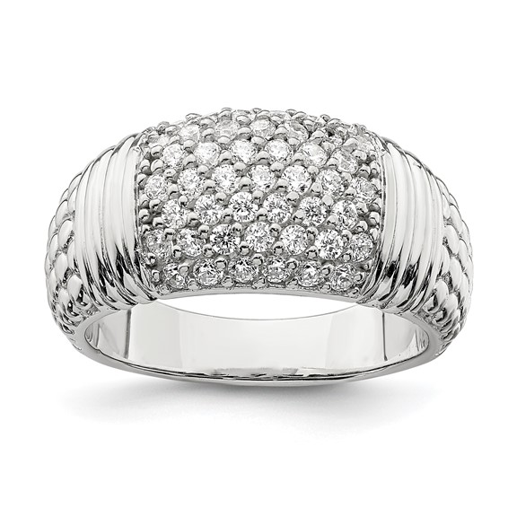 Sterling Silver CZ Band