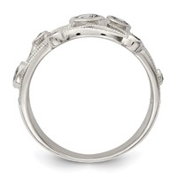 Sterling Silver Fancy CZ Ring view 2
