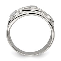 Sterling Silver Fancy CZ Ring view 2