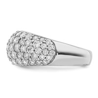 Sterling Silver Rhodium Plated CZ Ring view 4