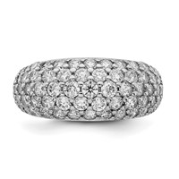 Sterling Silver Rhodium Plated CZ Ring view 5