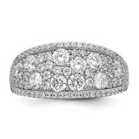 Sterling Silver Rhodium-plated Pave CZ Ring view 5