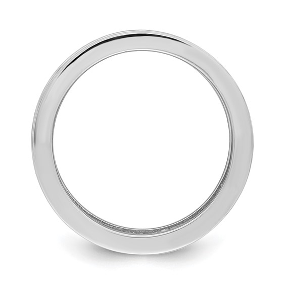 Sterling Silver Rhodium-plated Pave CZ Eternity Band