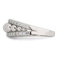 Sterling Silver CZ Ring with Beads view 4