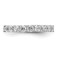 Sterling Shimmer Sterling Silver Rhodium-plated 3mm CZ 20 Stone Eternity Band view 4