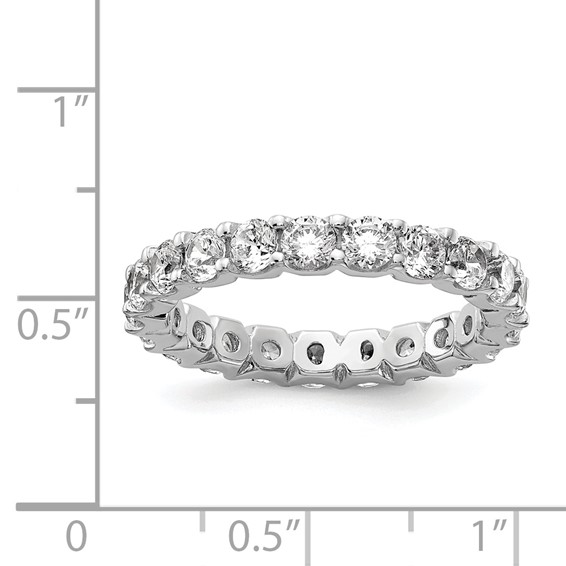 Sterling Shimmer Sterling Silver Rhodium-plated 3mm CZ 20 Stone Eternity Band