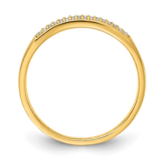 Prizma Sterling Silver Gold-tone 14K Flash Gold-plated Colorful Baguette and White CZ Ring