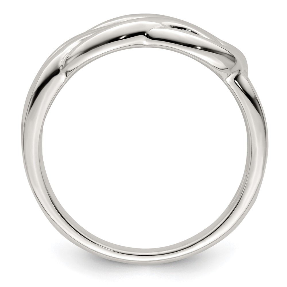 Sterling Silver Polished Celtic Knot Ring (QR7230-6)