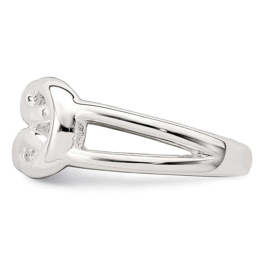 Sterling Silver Polished Celtic Knot Ring (QR7230-6)